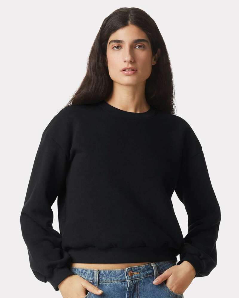 american apparel rf494 ladies' reflex fleece crewneck sweatshirt Front Fullsize