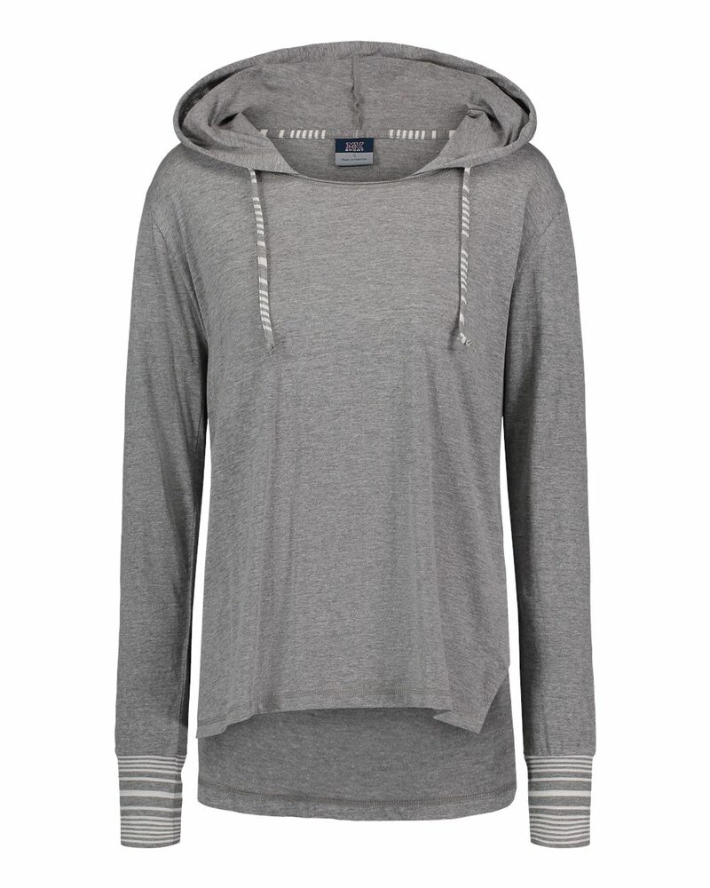 MV Sport W19439 Women's Heathered Jersey Hooded Tunic Front Fullsize"
