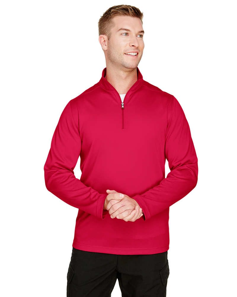 Harriton M748 Men's Advantage Snag Protection Plus Quarter-Zip Front Fullsize"