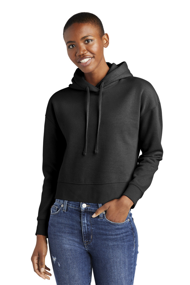 district dt6101 women's v.i.t. ™ fleece hoodie Front Fullsize