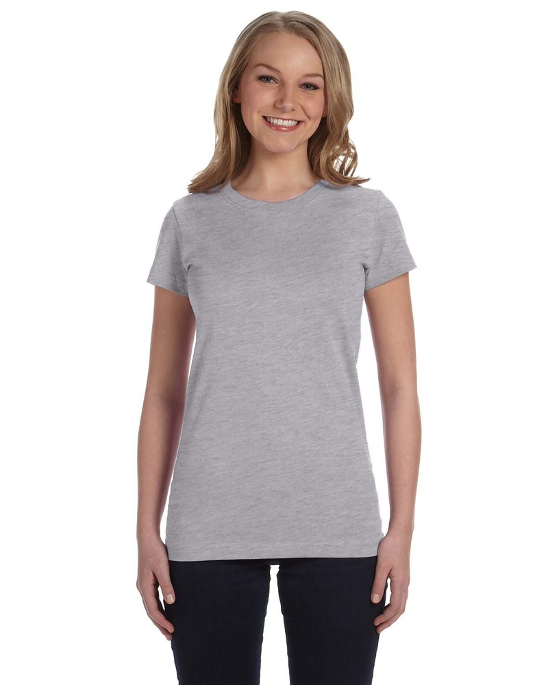 LAT 3616 Ladies Fitted Fine Jersey Tee Front Fullsize"