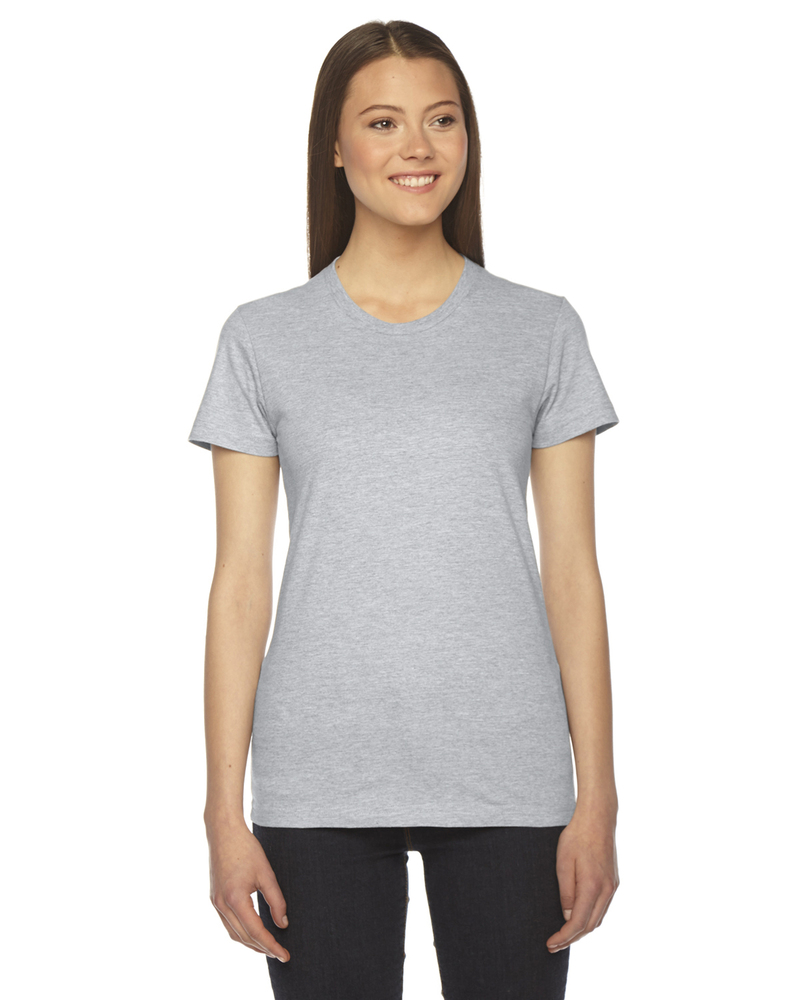 American Apparel 2102W Women's Fine Jersey T-Shirt Front Fullsize"