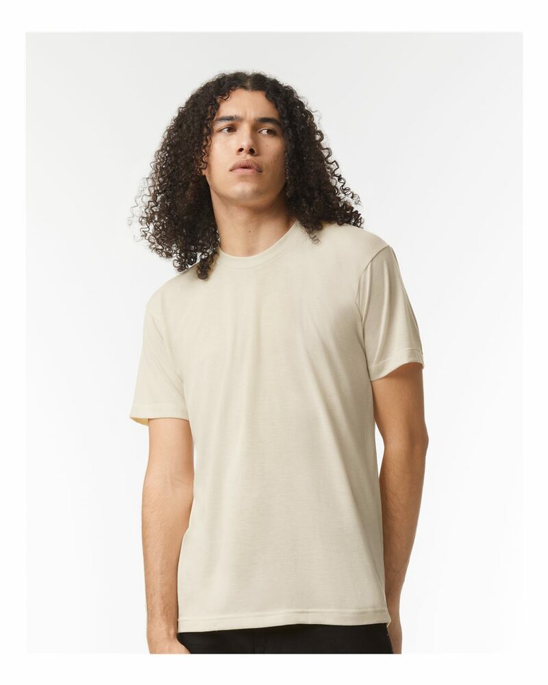american apparel tr401usa unisex triblend usa made short-sleeve track t-shirt Front Fullsize