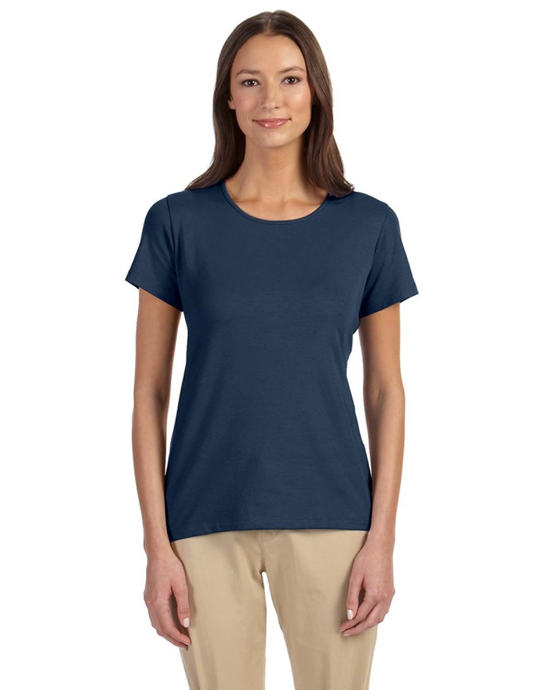 devon & jones dp182w ladies' perfect fit™ shell t-shirt Front Fullsize