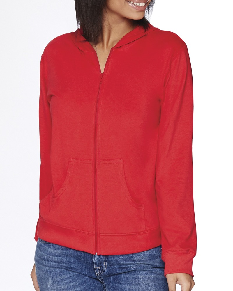 Next Level 6491 Adult Sueded Full-Zip Hoody Front Fullsize"