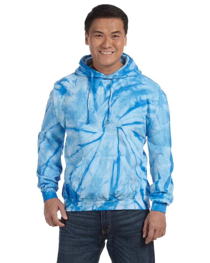 tie-dye cd877 adult tie-dyed pullover hooded sweatshirt Front Fullsize
