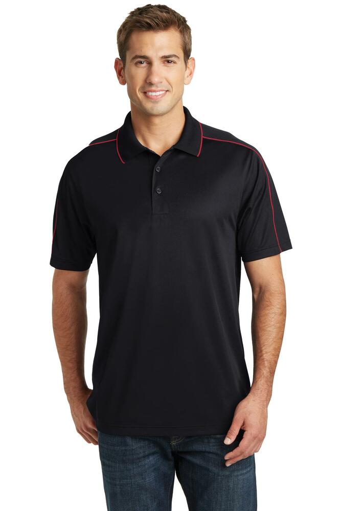 Sport-Tek ST653 Micropique Sport-Wick ® Piped Polo Front Fullsize"