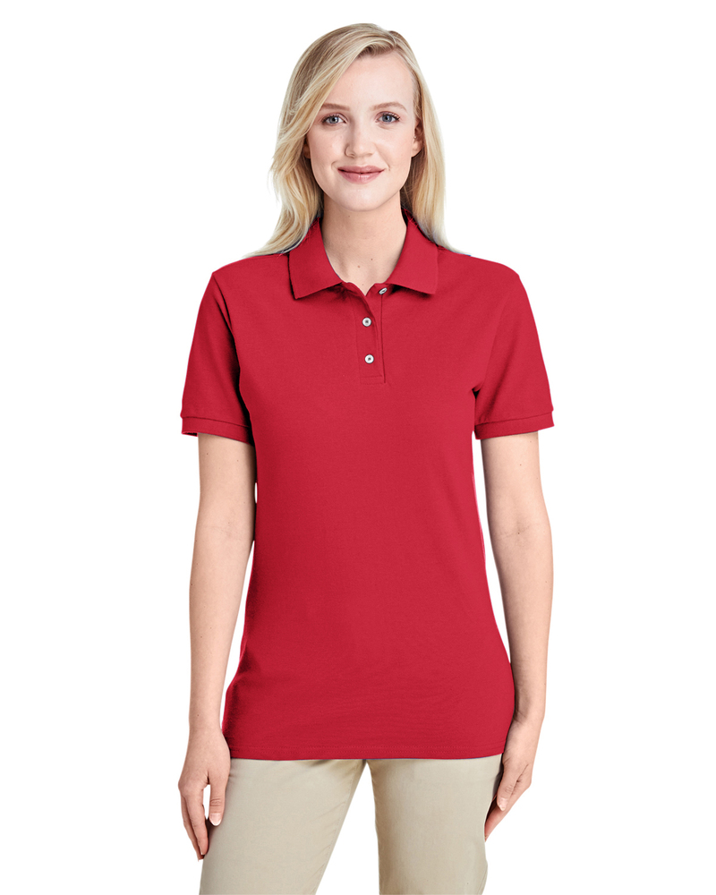 jerzees 443wr ladies' premium 100% ringspun cotton piqué polo Front Fullsize