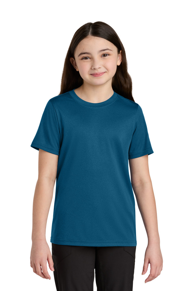Port & Company PC390Y Port & Co ™ Youth Heather Performance Tee Front Fullsize"