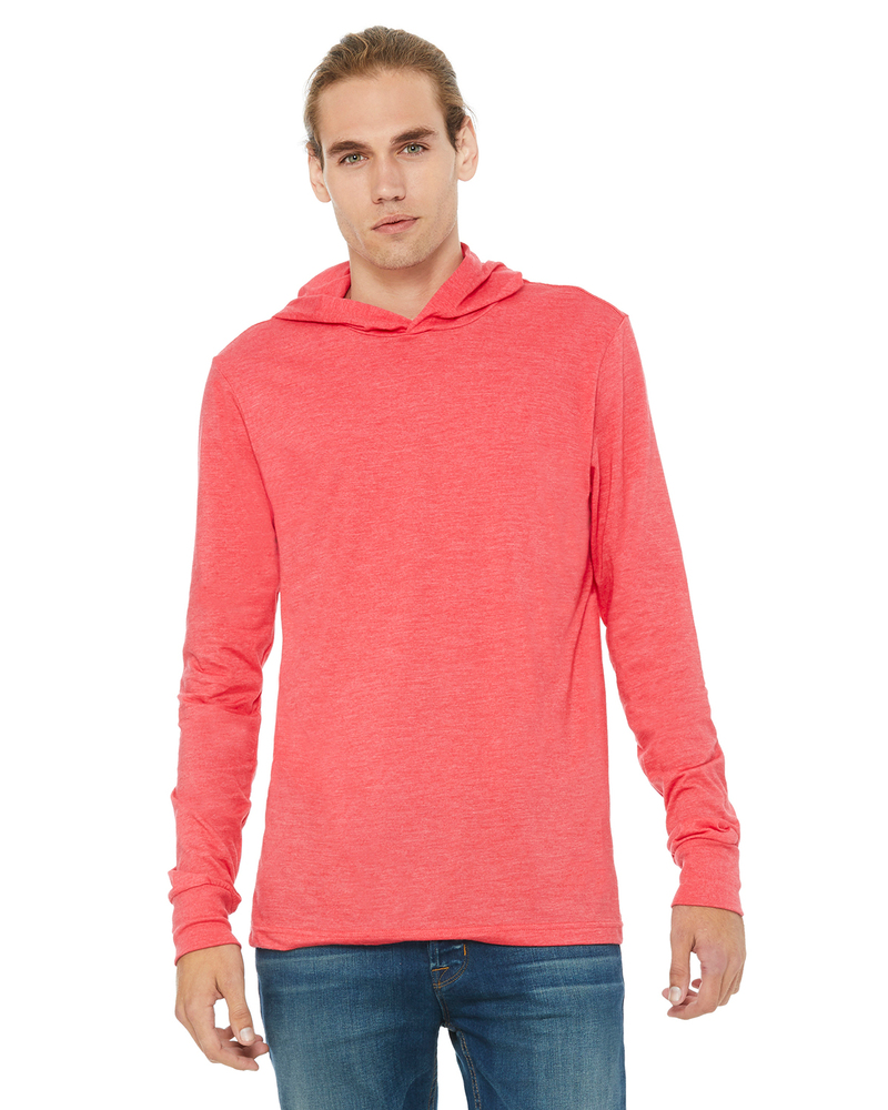 Bella + Canvas 3512 Unisex Jersey Long-Sleeve Hoodie Front Fullsize"