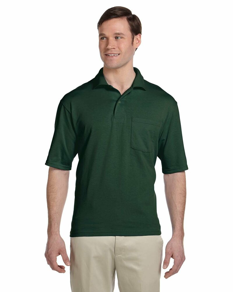 Jerzees 436P Adult SpotShield™ Pocket Jersey Polo Front Fullsize"