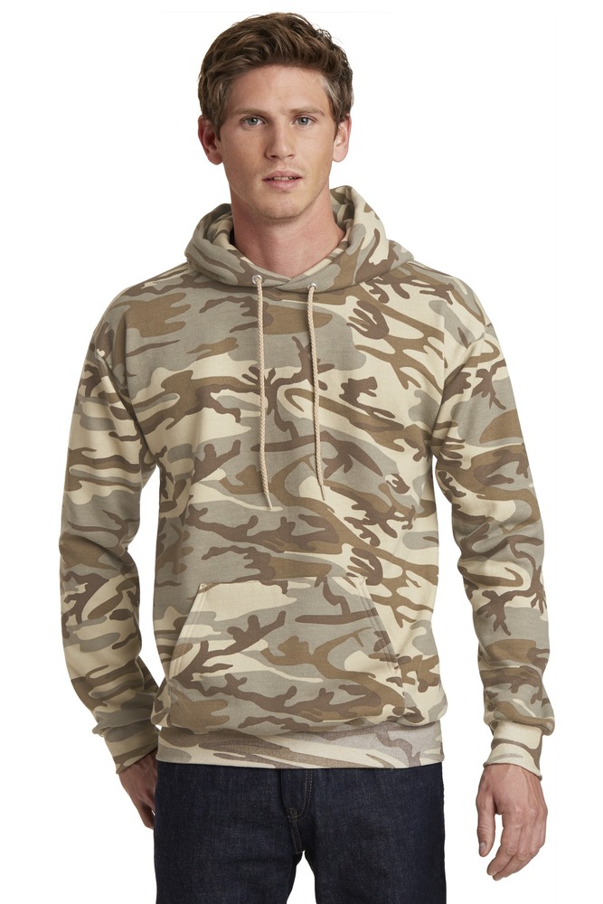 Port & Company PC78HC Core Fleece Camo Pullover Hooded Sweatshirt Front Fullsize"