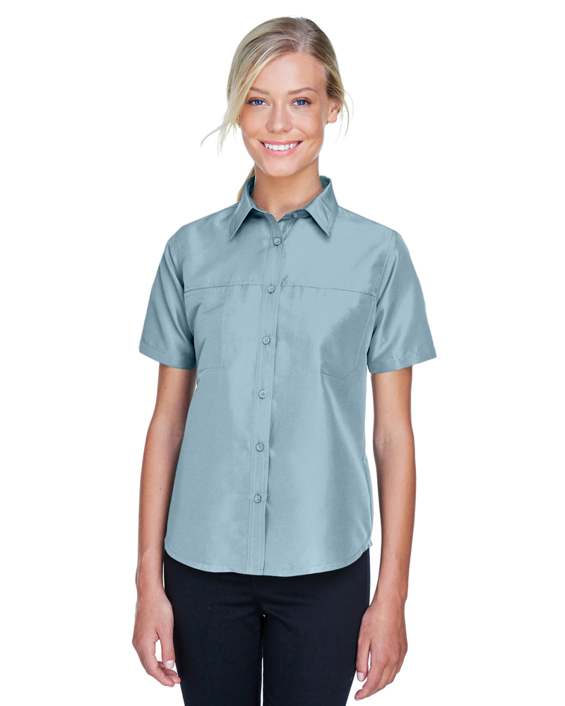 Harriton M580W Ladies' Key West Short-Sleeve Performance Staff Shirt Front Fullsize"