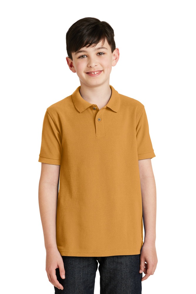 port authority y500 youth silk touch™ polo Front Fullsize