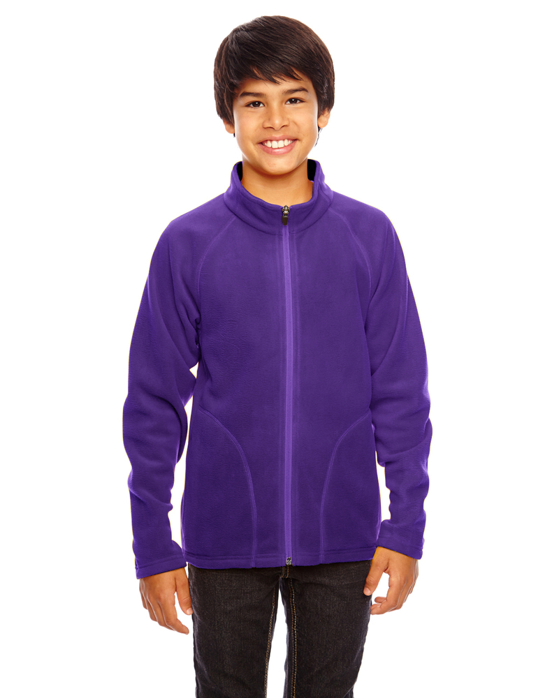 Team 365 TT90Y Youth Campus Microfleece Jacket Front Fullsize"