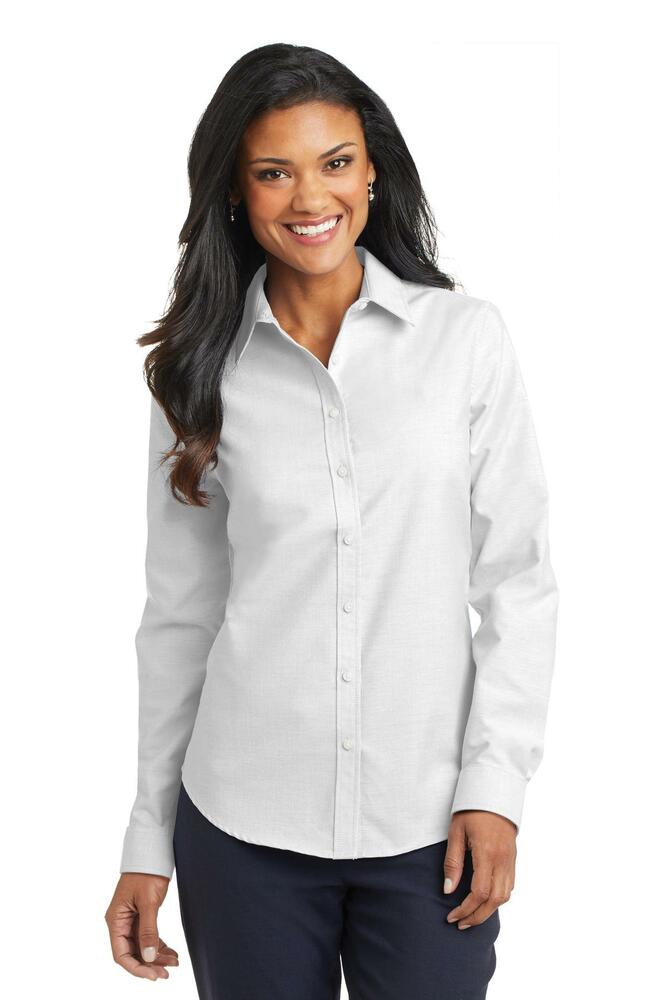 Port Authority L658 Ladies SuperPro ™ Oxford Shirt Front Fullsize"