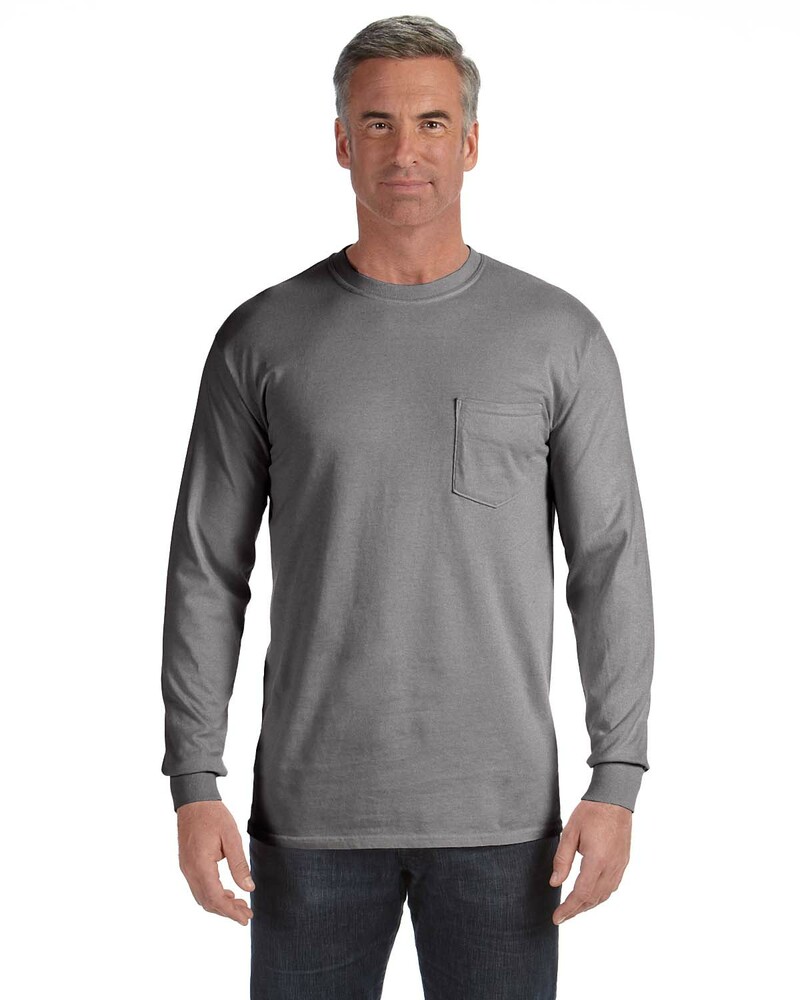 Comfort Colors C4410 Adult Heavyweight RS Long-Sleeve Pocket T-Shirt Front Fullsize"