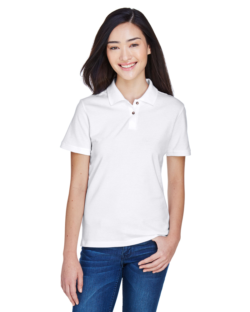 Harriton M200W Ladies' 6 oz. Ringspun Cotton Piqué Short-Sleeve Polo Front Fullsize"
