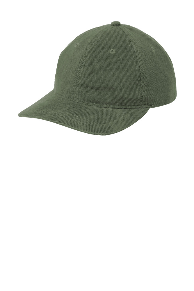 port authority c973 light corduroy dad cap Front Fullsize