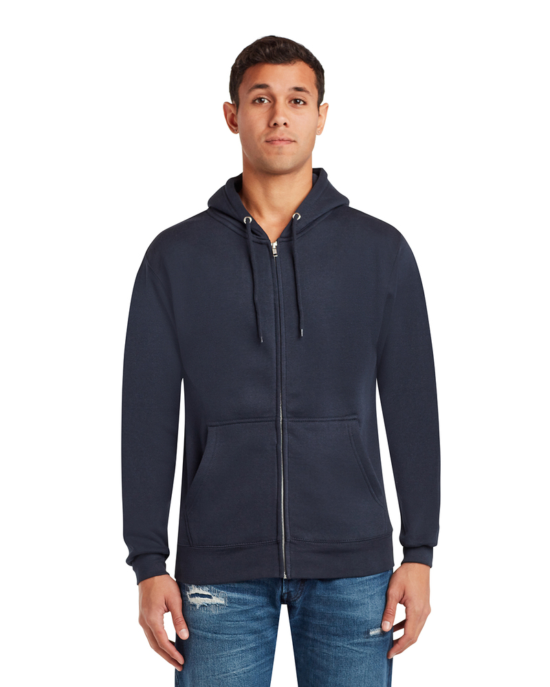 lane seven ls14003 unisex premium full-zip hooded sweatshirt Front Fullsize