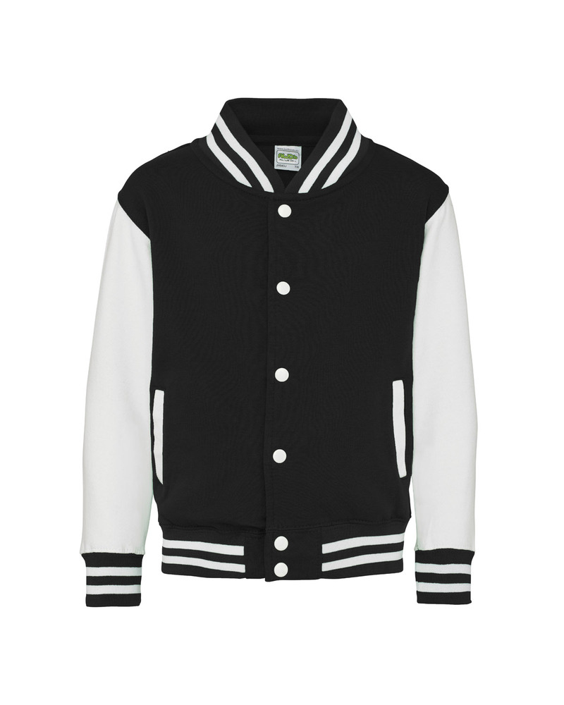 just hoods by awdis jhy043 youth 80/20 heavyweight letterman jacket Front Fullsize