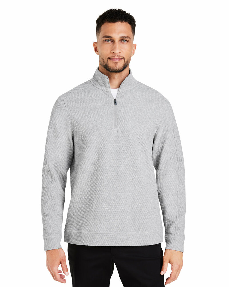 north end ne725 men's spirit textured quarter-zip Front Fullsize