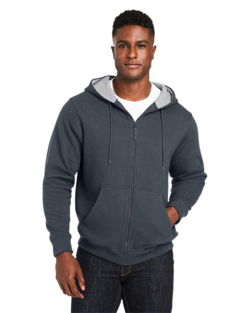 harriton m711 men's climabloc™ lined heavyweight hooded sweatshirt Front Fullsize