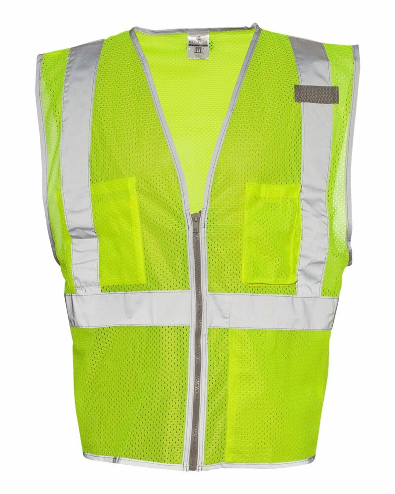 kishigo 1507-1508 premium brilliant series® three-pocket zippered mesh vest Front Fullsize