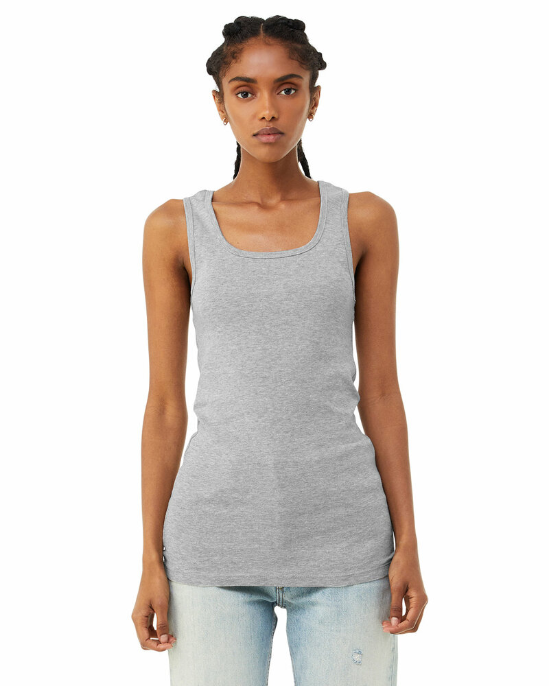 bella + canvas 1081 ladies' micro ribbed tank Front Fullsize