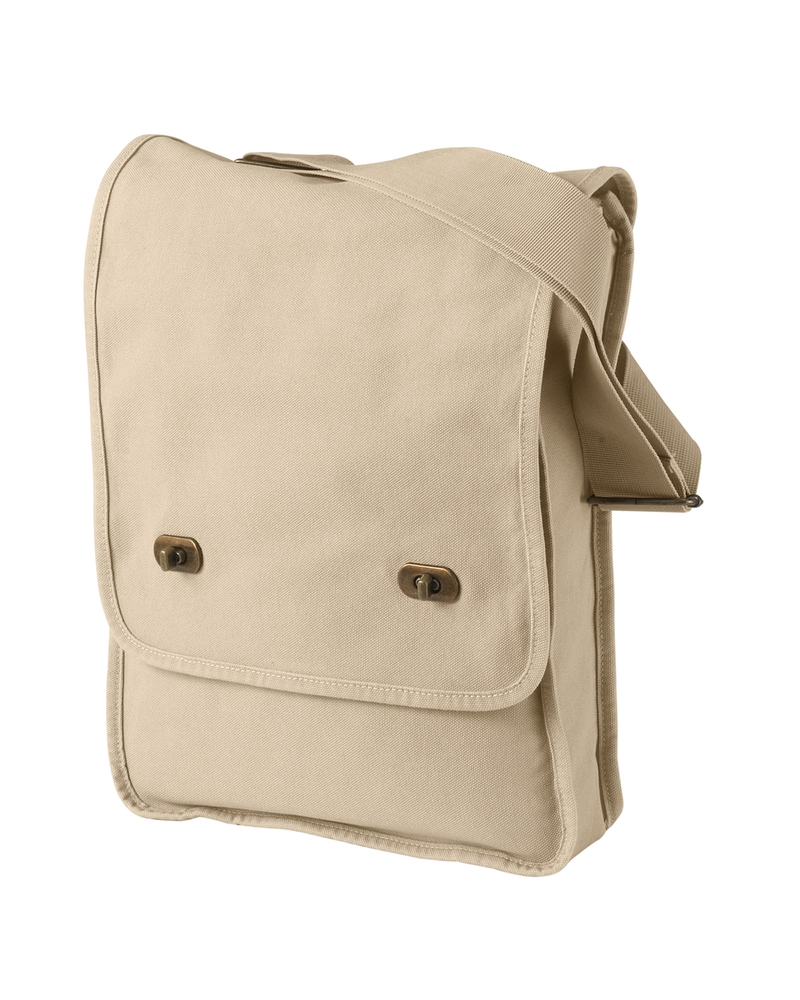 Authentic Pigment 1902 Pigment -Dyed Canvas Field Bag Front Fullsize"