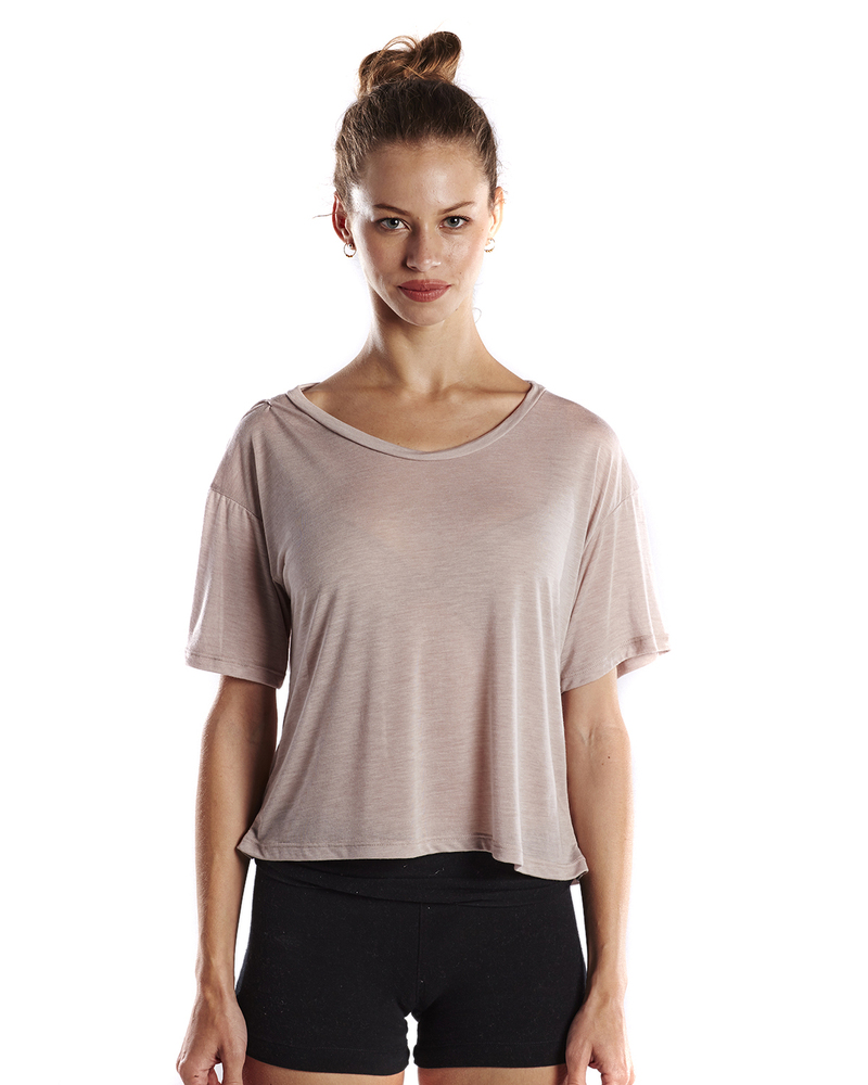 US Blanks US309 Ladies' Boxy Open Neck Top Front Fullsize"