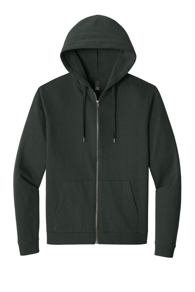 district dt1302 perfect tri ® fleece full-zip hoodie Front Fullsize