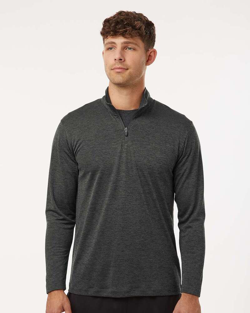 AllPro 4HM700 Performance Mélange Quarter-Zip Pullover Front Fullsize"