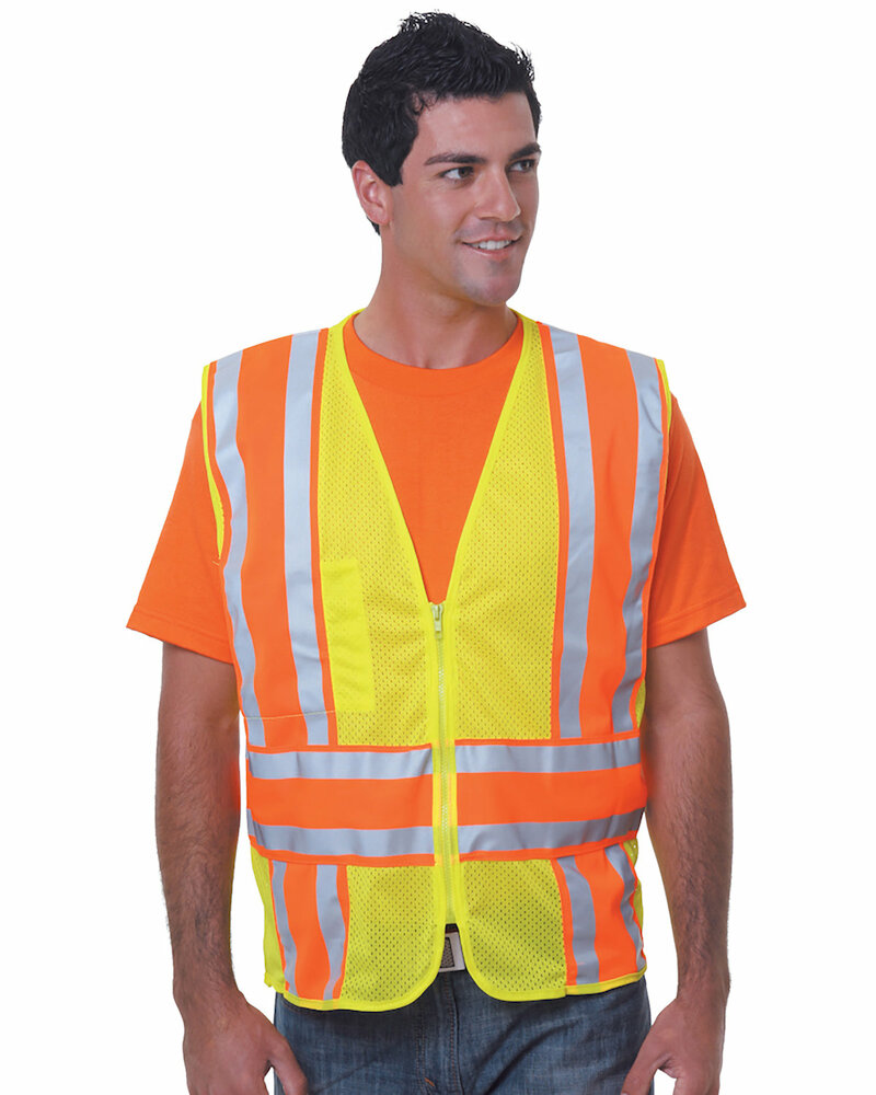bayside 3787 safety vest (mesh) Front Fullsize