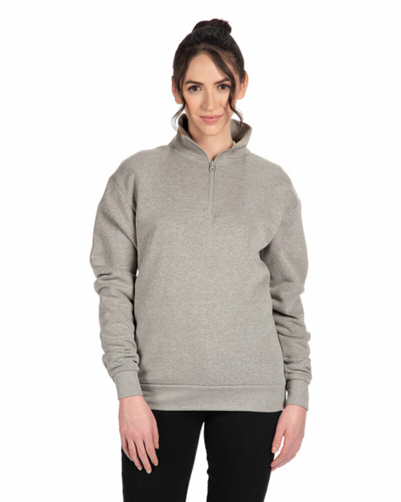 next level 9643 unisex fleece quarter-zip Front Fullsize