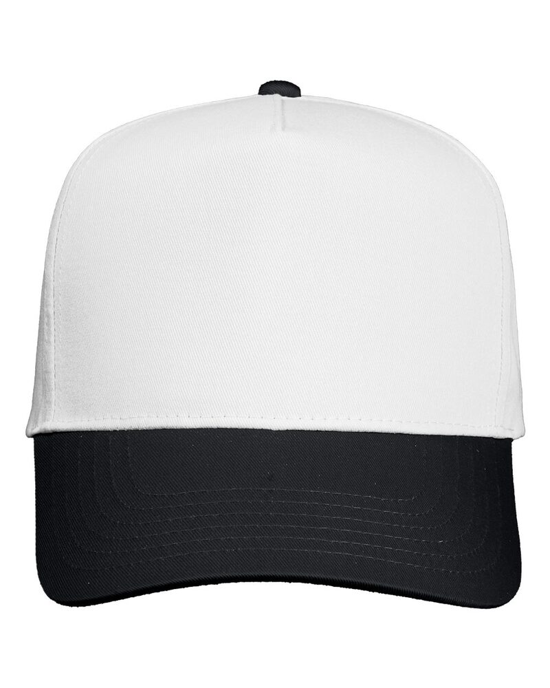 valucap v8869 five-panel twill cap Front Fullsize