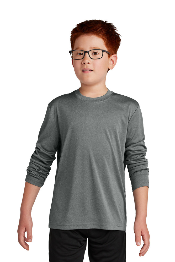 Sport-Tek YST350LS Youth Long Sleeve PosiCharge ® Competitor™ Tee Front Fullsize"
