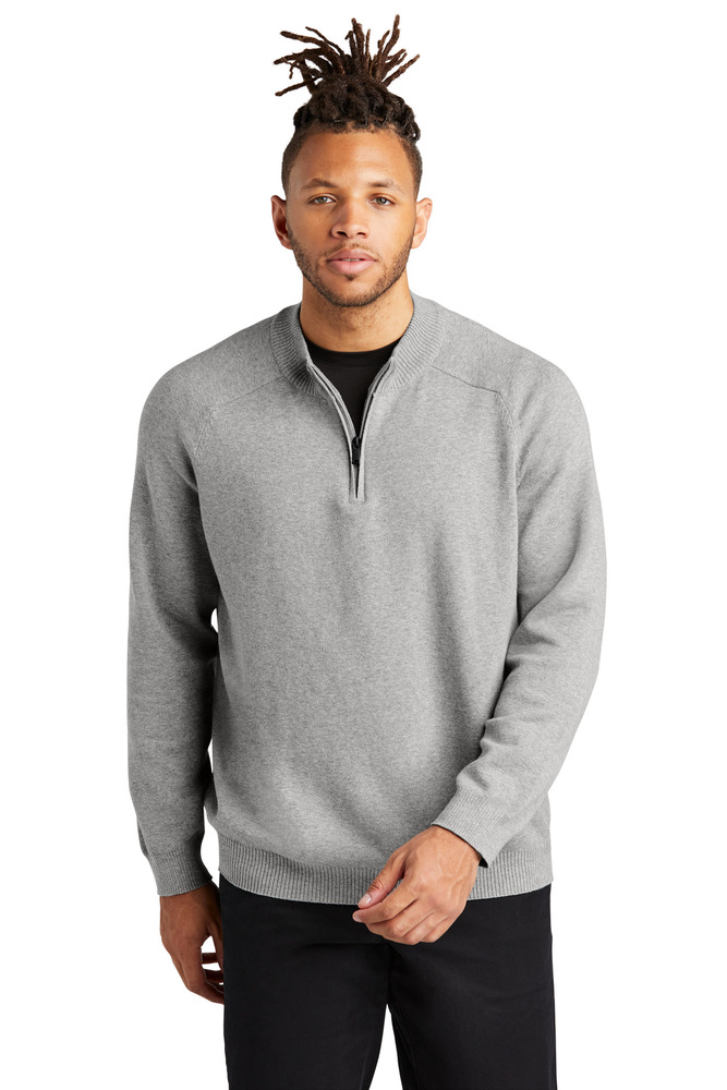 mercer+mettle mm3020 mercer+mettle ™ 1/4-zip sweater Front Fullsize