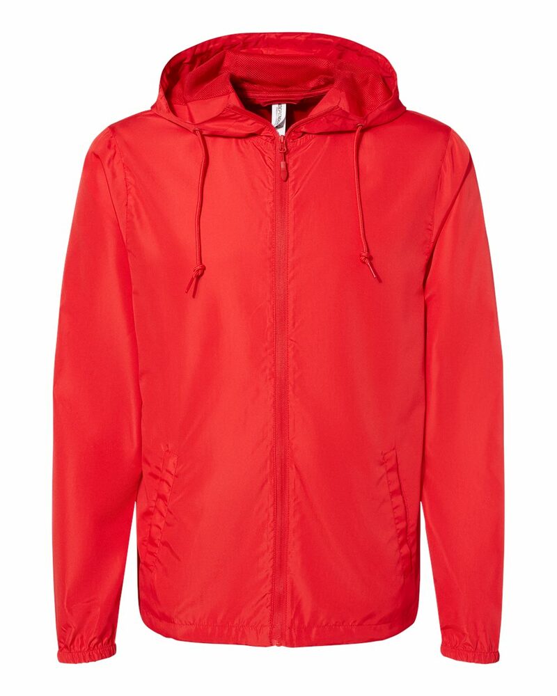 independent trading co. exp54lwz unisex lightweight windbreaker full-zip jacket Front Fullsize