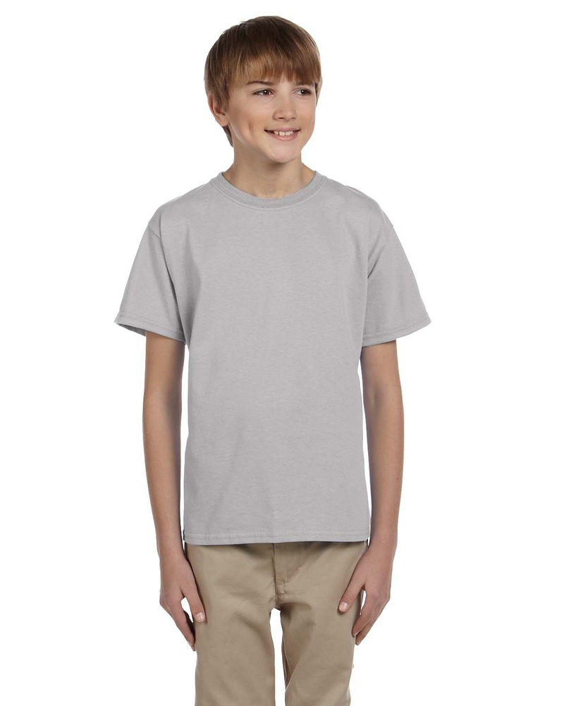 Hanes 5370 Youth EcoSmart ® 50/50 Cotton/Poly T-Shirt Front Fullsize"