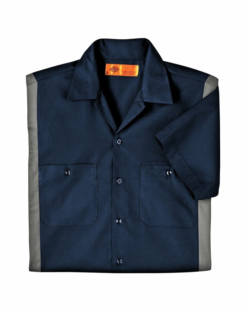 dickies ls524 men's 4.25 oz. industrial colorblock shirt Front Fullsize