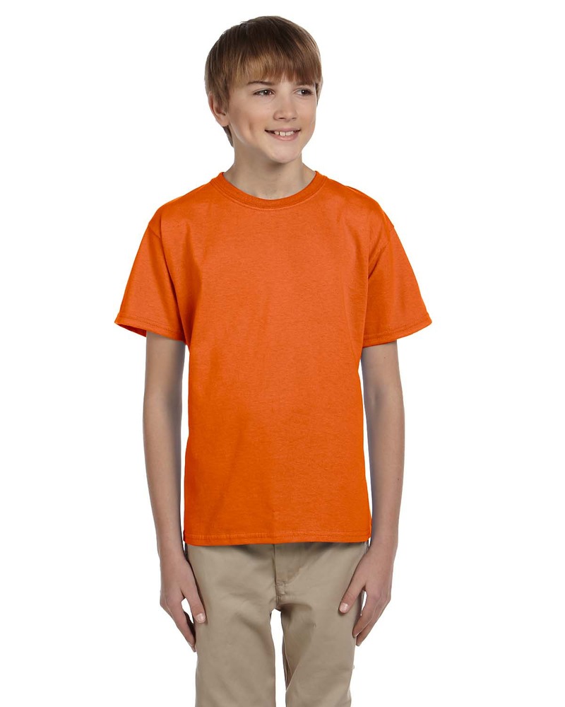 Hanes 5370 Youth EcoSmart ® 50/50 Cotton/Poly T-Shirt Front Fullsize"