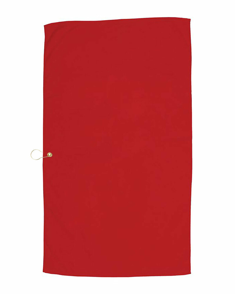 pro towels 2442gmt golf-caddy towel with center brass grommet & hook Front Fullsize