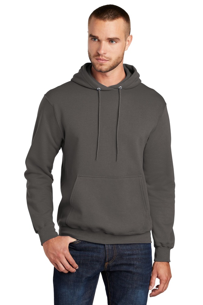 port & company pc78ht tall core fleece pullover hooded sweatshirt Front Fullsize