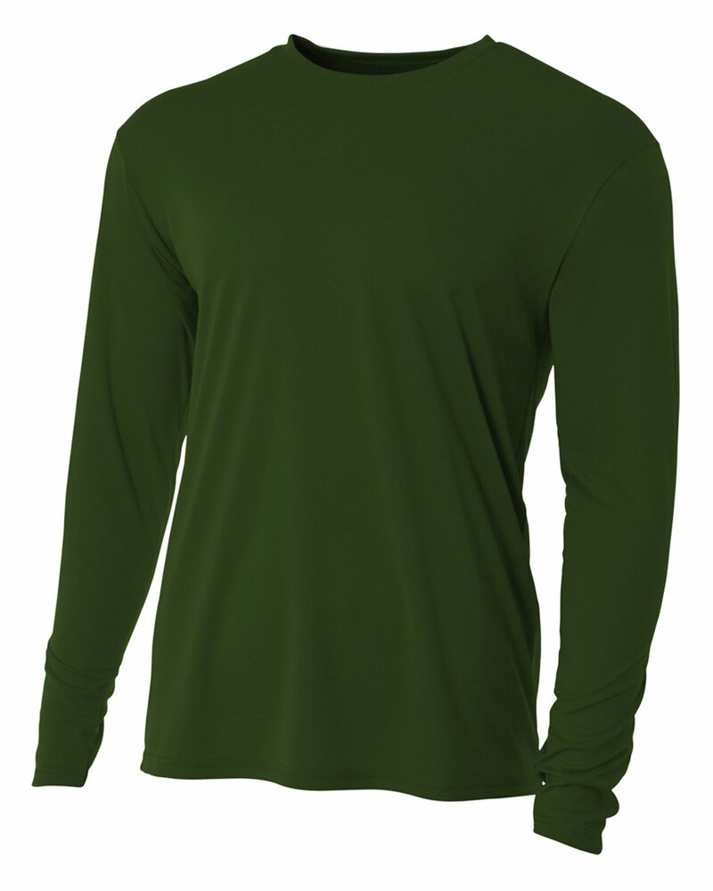A4 NB3165 Youth Long Sleeve Cooling Performance Crew Shirt Front Fullsize"