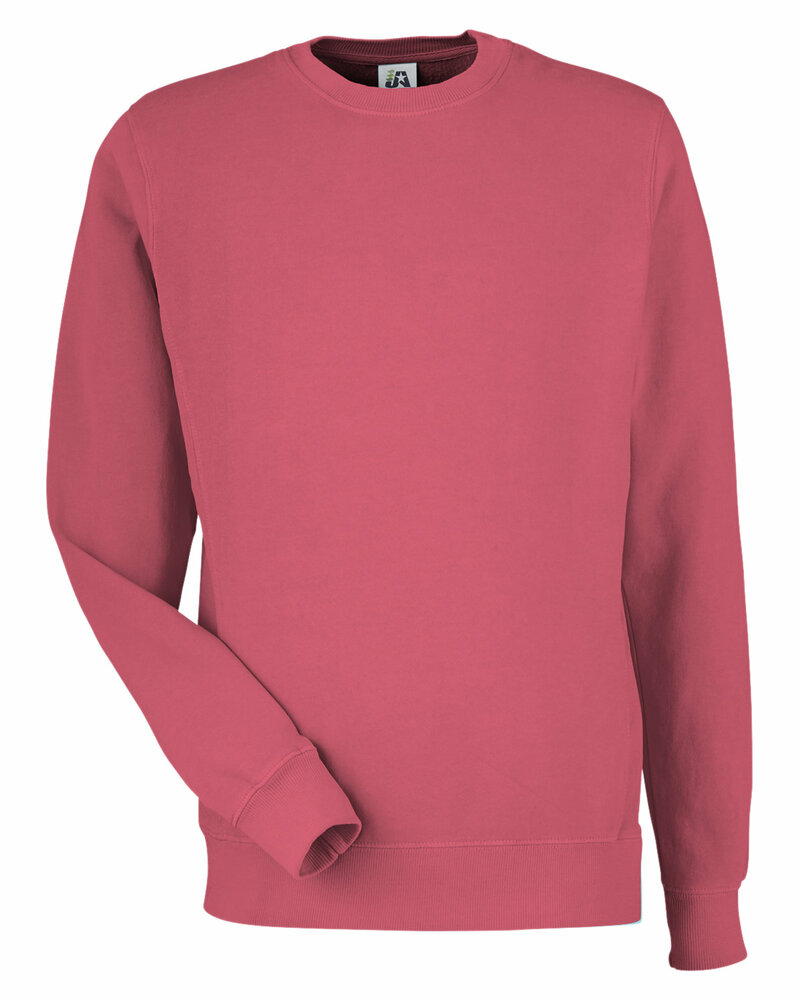 j america 8731ja unisex pigment dyed fleece sweatshirt Front Fullsize