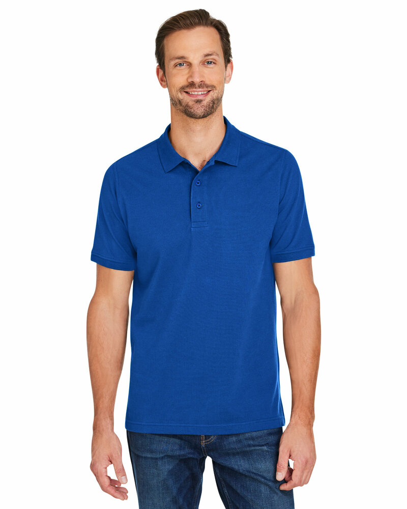 Harriton M205 Men's Valiant Cotton Snag Protect Polo Front Fullsize"