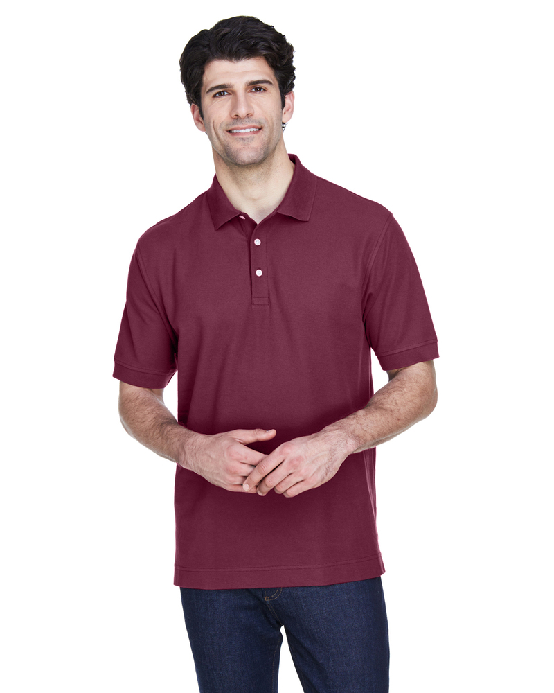 Devon & Jones D100 Men's Pima Piqué Short-Sleeve Polo Front Fullsize"