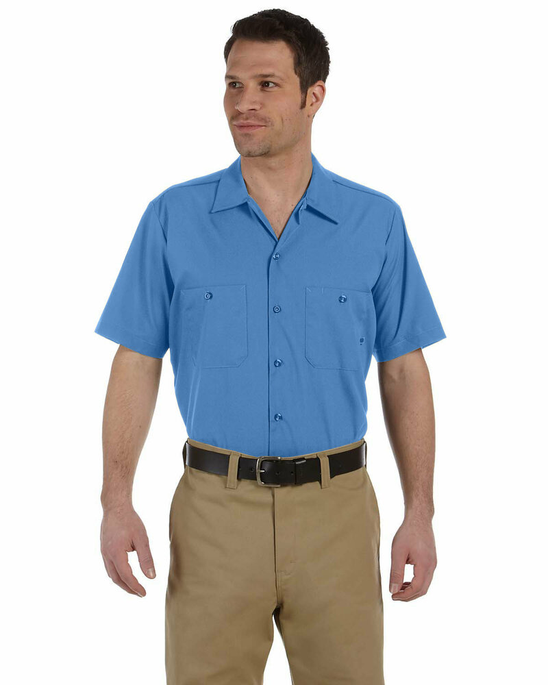 dickies ls535 men's 4.25 oz. industrial short-sleeve work shirt Front Fullsize