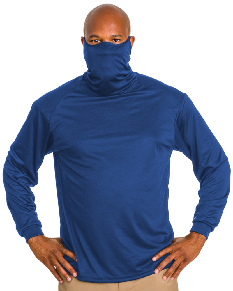 Badger Sport 1926 2 B1 Youth L/S Performance Tee With Mask Front Fullsize"